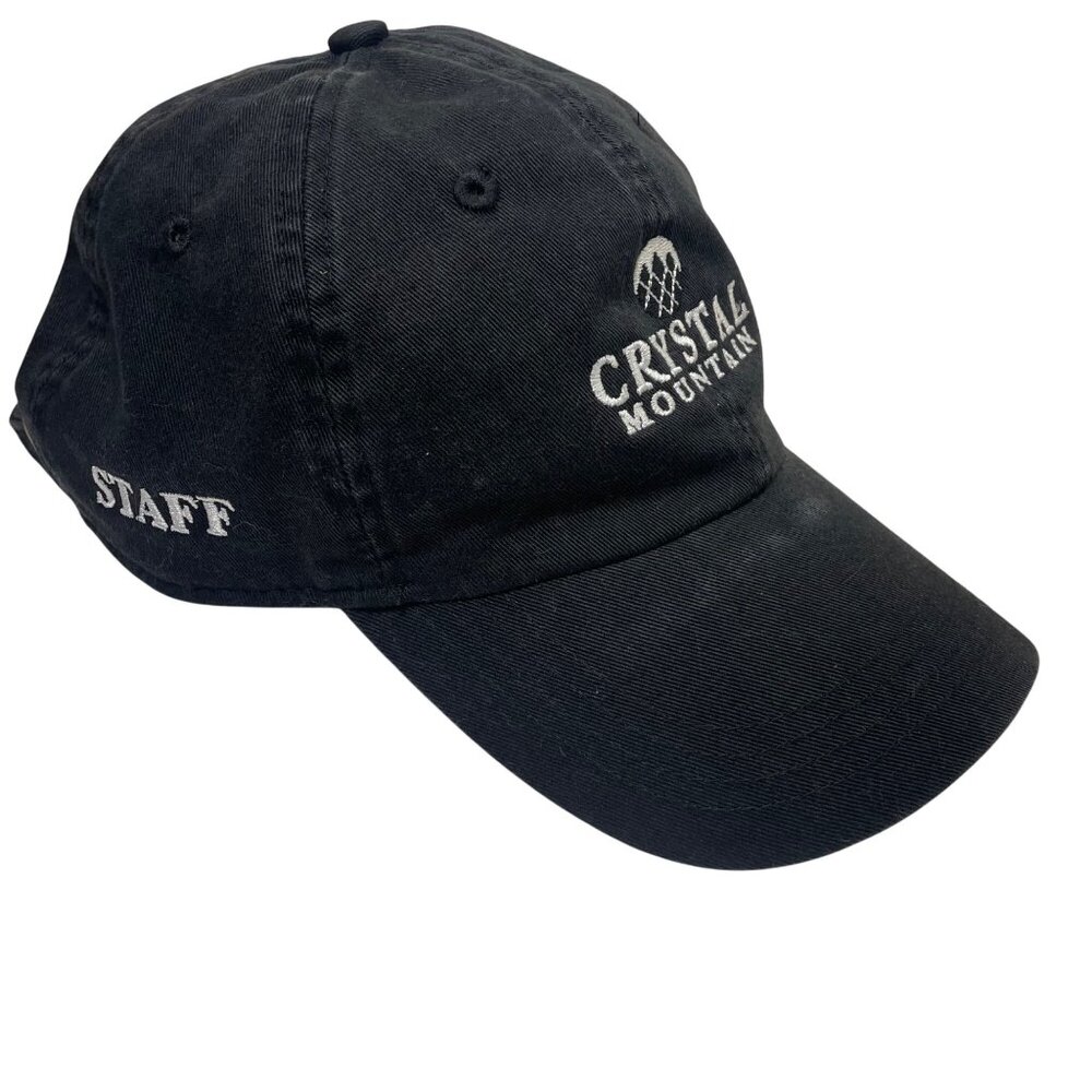 Crystal Mountain Ski Golf Resort Staff Washed Out Black Baseball Cap By Ahead - Picture 2 of 12
